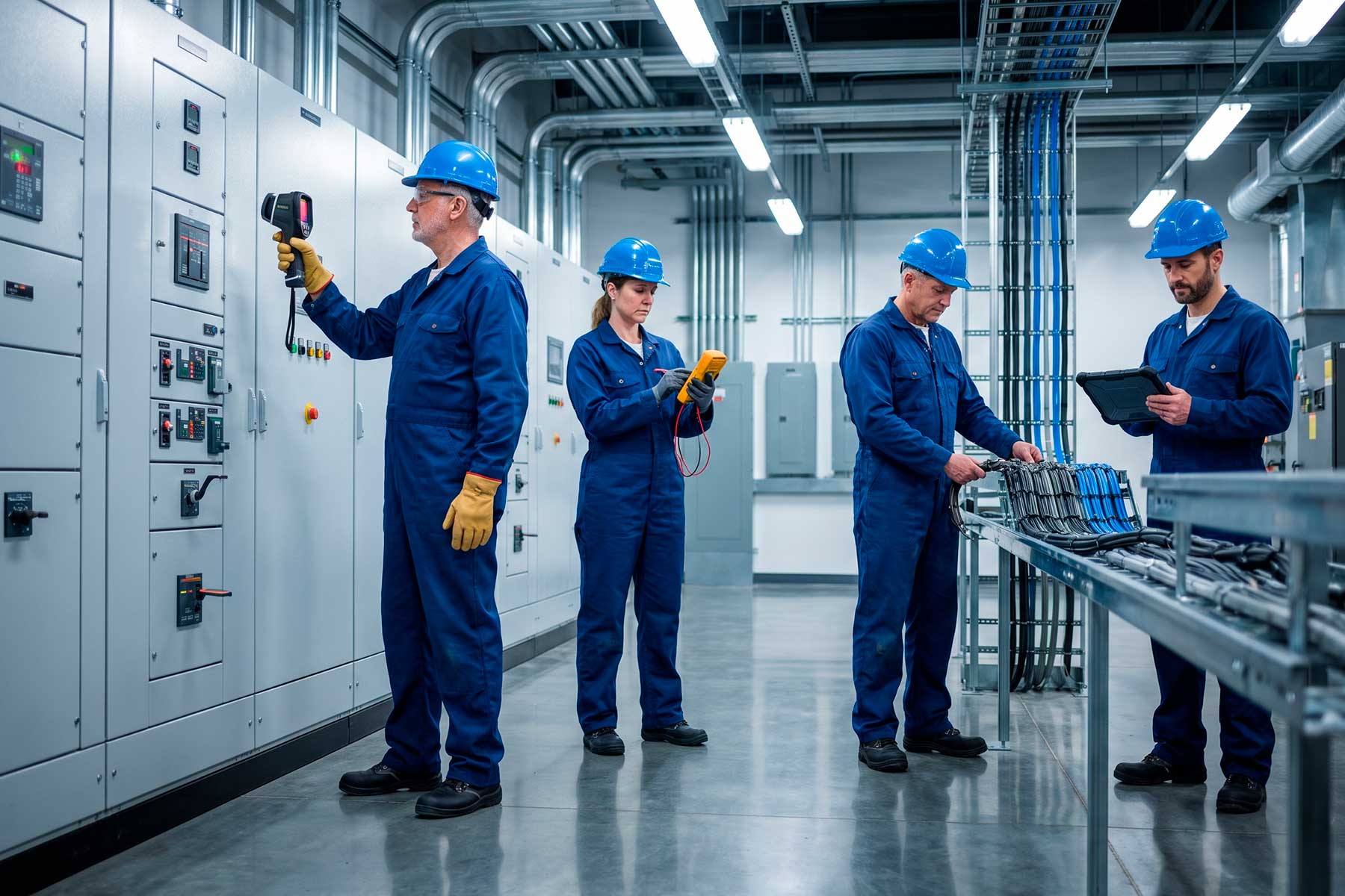 Manutenção elétrica predial: quadros, circuitos e iluminação